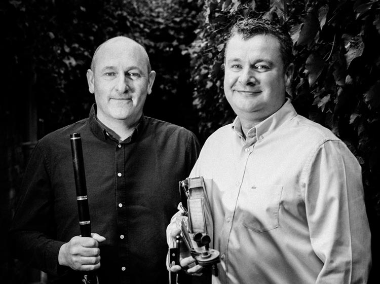 Mike McGoldrick (flute/pipes) and Dezi Donnelly (fiddle) - Irish Night at Cadogan Hall Mike McGoldrick (flute/pipes) and Dezi Donnelly (fiddle) - Irish Night at Cadogan Hall