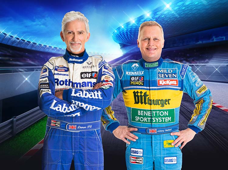 Damon Hill and Johnny Herbert Damon Hill and Johnny Herbert