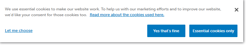 OneTrust cookies options